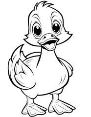 cute duck coloring pages