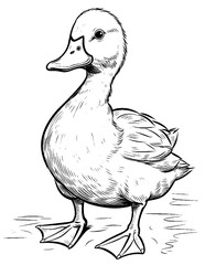 cute duck coloring pages