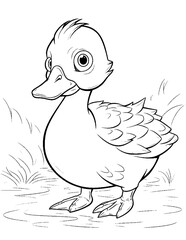 cute duck coloring pages