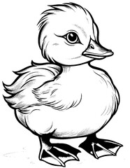 cute duck coloring pages