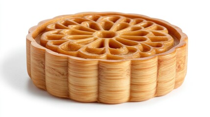 Ornate amber blossom disk casting shadow