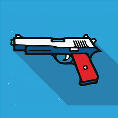 Gun icon design in vector format