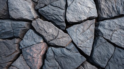 Jagged Gray Rock Wall Texture