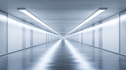 Obraz premium Empty, bright, sterile hallway