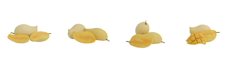 nam dok mai mango set isolated on transparent background.