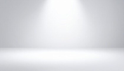 minimalistic white gallery room with smooth surfaces, overhead spotlights, and empty space highlighting modern architectural simplicity