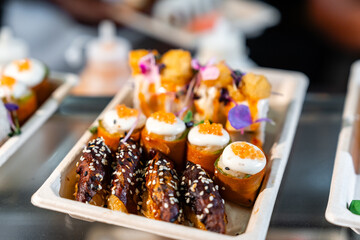 Gourmet Sushi Rollen Markt Spezialitäten