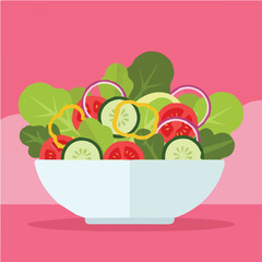 Salad vector design for animation
