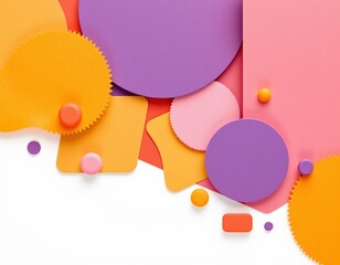 create a digital image featuring abstract geometric shapes in various shades and colors