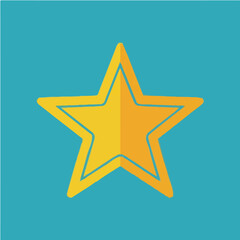 Golden star vector design for motion graphics