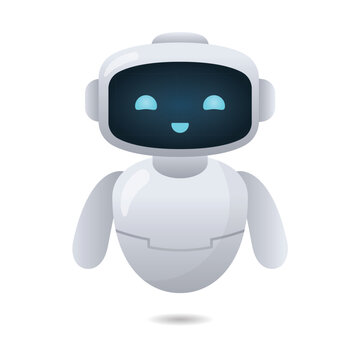 Friendly Cute Robot Character Illustration