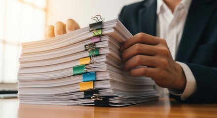 Managing dense volumes of office documents for administrative processing task