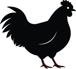 Chicken silhouette vector illustration