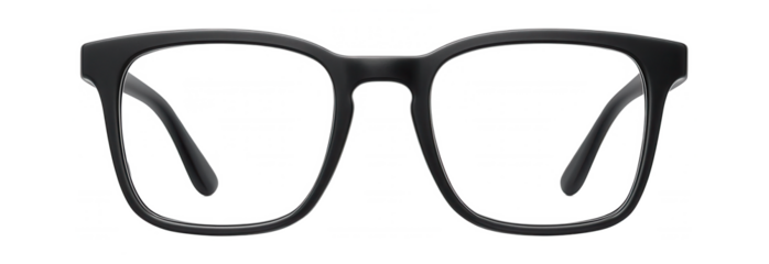 Minimalist black frames with a subtle matte finish