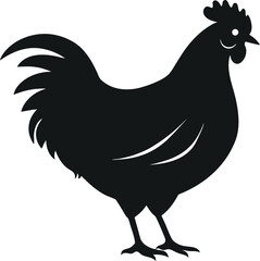 Chicken silhouette vector illustration