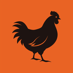 Chicken silhouette vector illustration