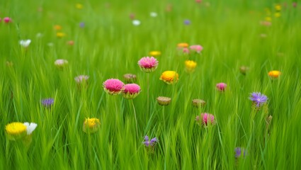 pink tulips in the grass