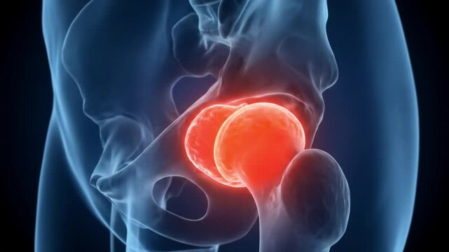 X-ray View of Hip Joint Inflammation