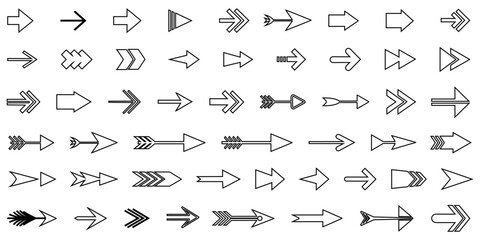 arrow icon set, arrow vector, modern simple arrow sign vector illustration