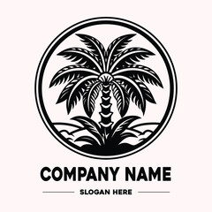 Banana Tree Vector Logo Design