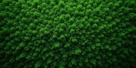 Aerial view of a lush green forest canopy, natural background, dense foliage pattern