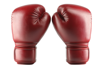 Red Leather Boxing Gloves Ready Fight Sports Training Exercise Equipment Protection Gear Safety