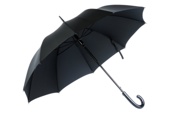 Black Umbrella Elegant Protection Weather Accessory Rainstorm Fashion Style Equipment Tool Security