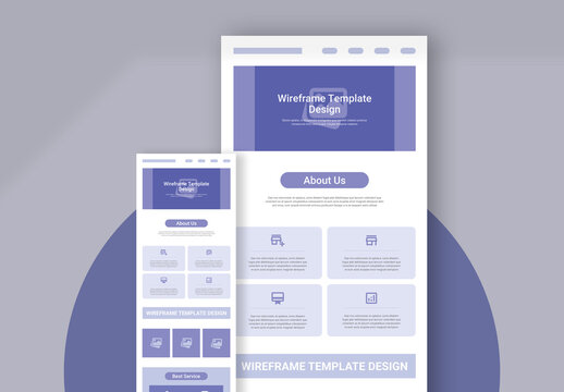 Wireframe Template Design Layout