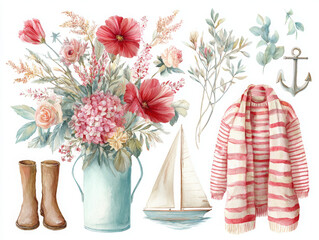 Floral beauty surrounds marine life, evokes summer bliss