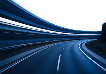 Elevated Perspective Highway Curve and Overpass