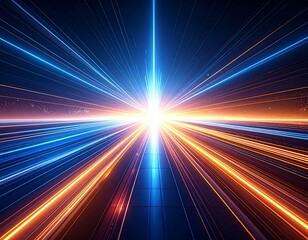 Fototapeta premium Futuristic Light Speed Portal