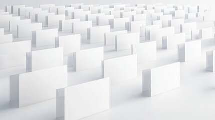 Abstract geometric pattern of many white rectangles.