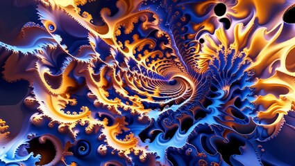 Fractal pattern with infinite zoom effect