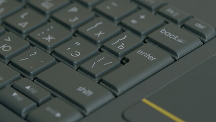 Captivating Detailed Closeup Shots of a Laptop Keyboard During Its Active Use and Functionality