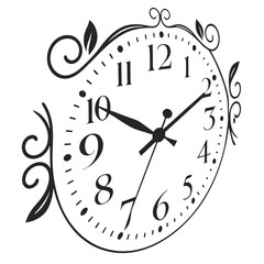 Ornate Roman Numeral Wall Clock antique clock time