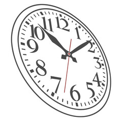 Classic Wall Clock with Dark Hands analog clock time