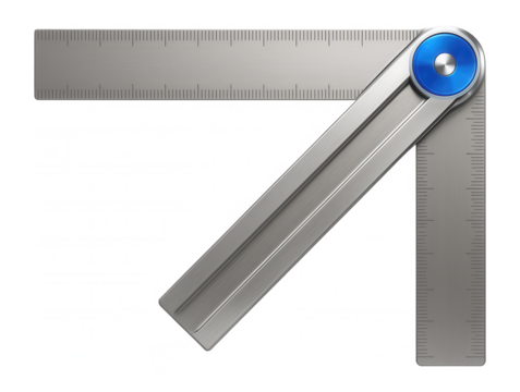 Folding angle ruler with a hinge mechanism for versatile use in interior design projects