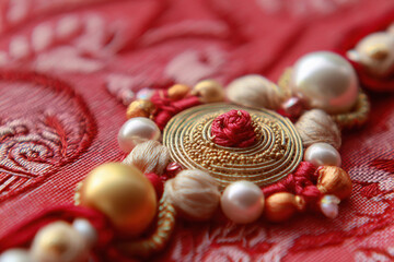 Naklejka premium colorful wristband on rakhi festival