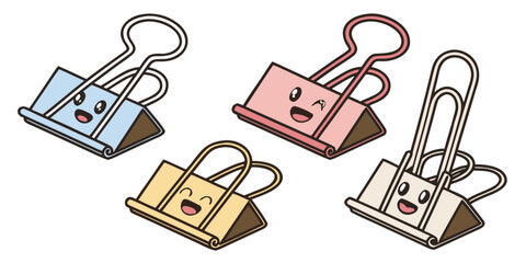Close-up of a black metal binder clip and a set of keys, common office and business supplies
