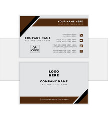 modern & creative Business card design template. Clean professional business card template. Modern concept with luxury decoration art. logo and Qr code. Vector illustration print template.
           