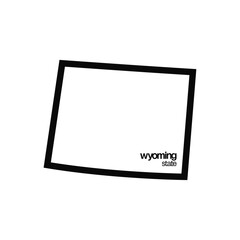 Fototapeta premium Wyoming outline map state shape template