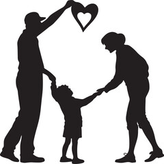 Family silhouette icon 