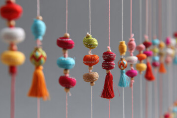 colorful wristband on rakhi festival