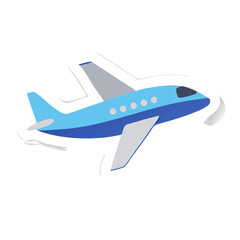 Obraz premium Vector illustration of an airplane in the sky, a perfect icon for travel and transport, isolated for your design