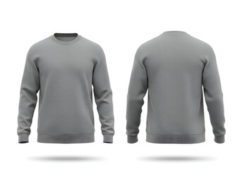 Gray Crewneck Sweatshirt Front and Back Views