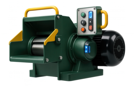 Industrial wood chipper with a horizontal feed system and electric motor for a sawmill