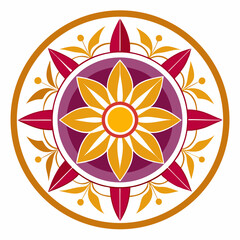 abstract mandala sun