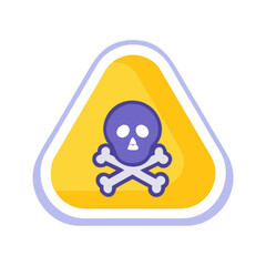 A skull and crossbones icon is a universal warning symbol for danger, poison, and toxic hazards, often seen as a pirate or death alert