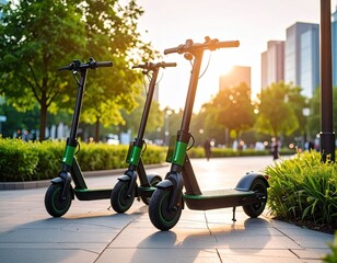 Electric scooters parked outdoors (1)