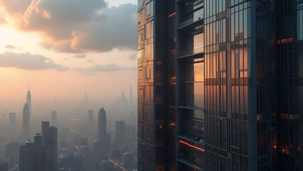 Urban reflections cityscapes and the harmonious blend of modern architecture and natural beauty